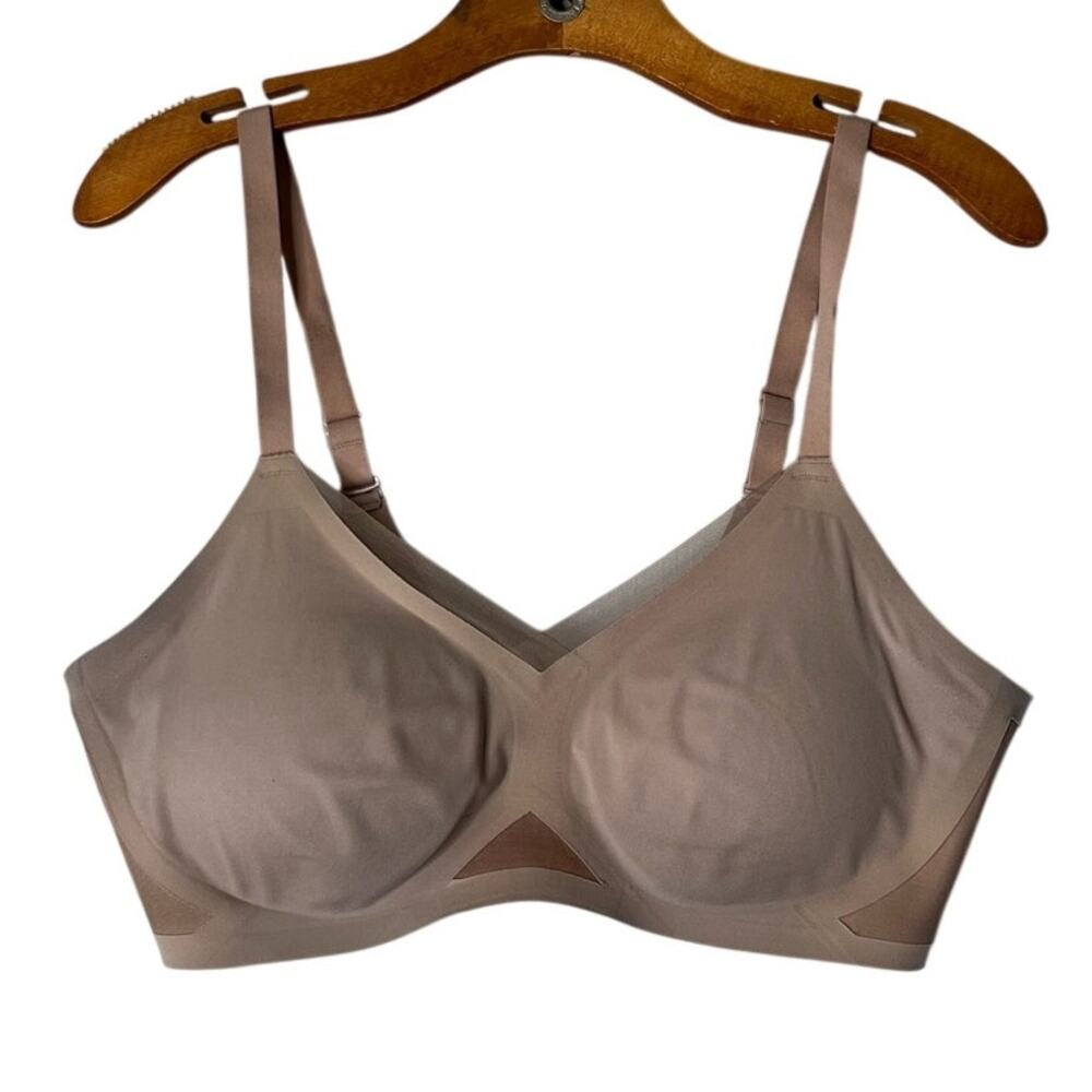 Honeylove Crossover Wireless Bra Sand Nude Beige Size Large
